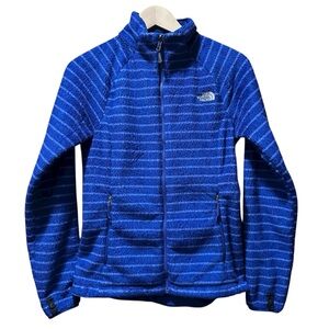 EUC The North Face Striped Blue Jacket